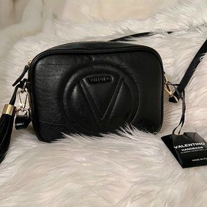 Black Valentino Mia Leather Camera Bag